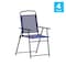 Flash Furniture Navy Folding Sling Patio Chairs with Armrests, 4PK 4-GM-SC098-NV-GG - alternate 4
